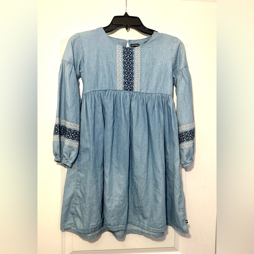 Lucky ☘️ Brand Baby Doll Denim Dress youth Medium EUC